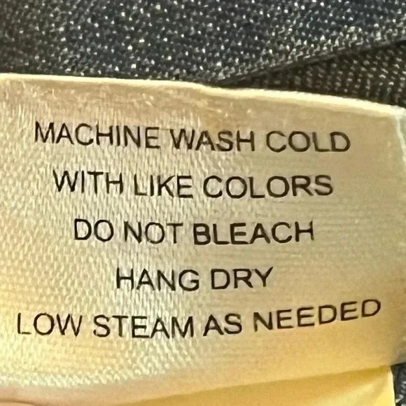 Love Stitch Dark Wash Blue Button Down Long Sleeve Denim Shirt | Size Large - Picture 12 of 12